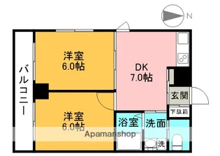ホワイトアベニュー古谷【5階】の間取り