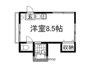コーポ橋爪【1階】の間取り