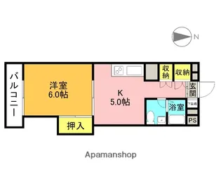 サンライズコート1【3階】の間取り