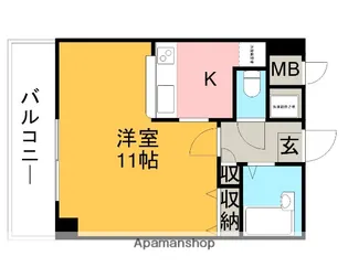レニエ・ラ・ヴェルトゥ【9階】の間取り