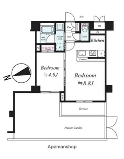 レヴィ亀戸【1階】の間取り