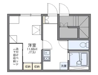 レオパレスみのり【1階】の間取り
