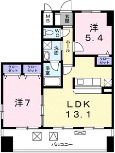 グローブ・アマランス【8階】の間取り