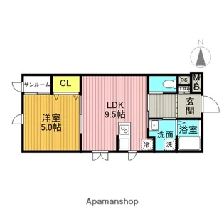 ラヴィエント綾瀬【2階】の間取り