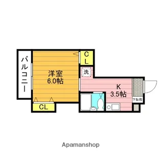 レスパス【3階】の間取り