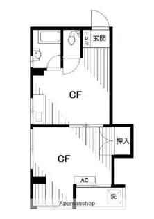 高マンション【2階】の間取り