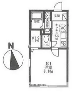 東京都足立区六木2丁目【アパート】の間取り