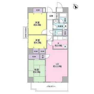 ルピナス静和【8階】の間取り
