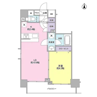 モンレーヴ錦糸町【7階】の間取り