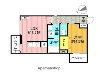 エルスタンザ平井【1階】の間取り