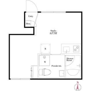 ブライトハウス亀有【0102号室】の間取り