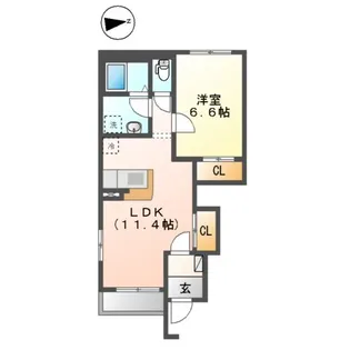 フランドール タック【1階】の間取り