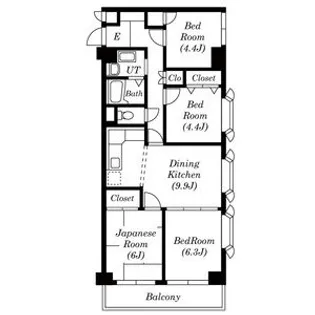 ペルシェール西葛西【6階】の間取り
