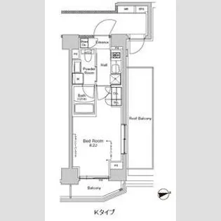 プラウドフラット門前仲町Ⅴ【8階】の間取り