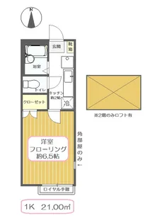 アビターレ中央Ⅰ【2階】の間取り