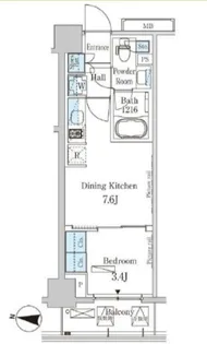 パークアクシス木場キャナル ウエスト【7階】の間取り