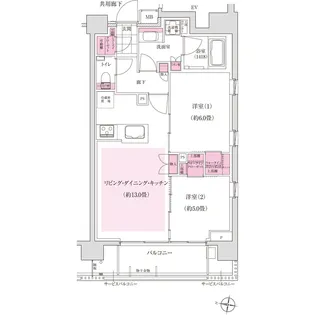 ディームス東陽町【4階】の間取り
