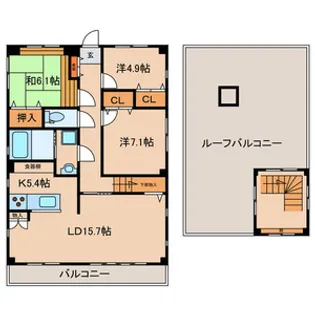 リトルズ篠崎【7階】の間取り