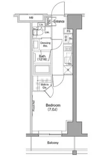 ザ・パークハビオ木場【9階】の間取り