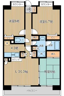 CITY SPIRE 西葛西【0403号室】の間取り