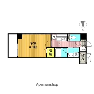 RIVER STONE【7階】の間取り