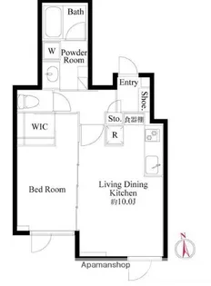 アリュイッテ青井【1階】の間取り