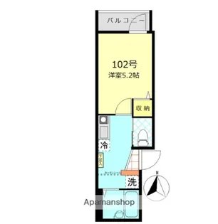 エムキューブ北綾瀬【1階】の間取り