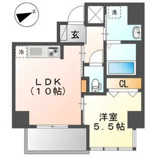 CHEZ KOTOBUKI ーシェ・コトブキー【5階】の間取り