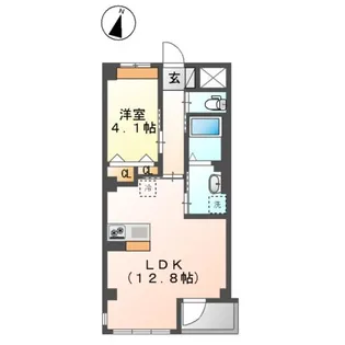 レガリア扇B棟【1階】の間取り
