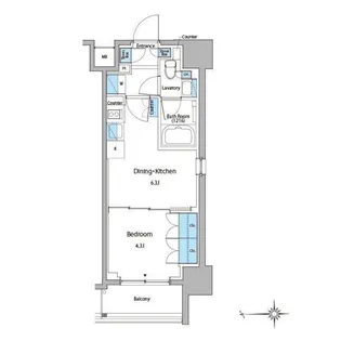 ルフォンプログレ門前仲町マークス【5階】の間取り