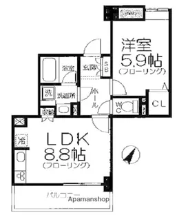 アウル大川端【2階】の間取り