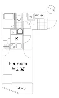 レオーネ金町【803号室】の間取り