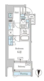 パークアクシス菊川ステーションイースト【1階】の間取り