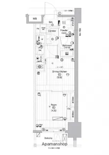 PREMIUM CUBE 亀戸【6階】の間取り