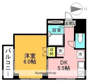 アクアハウス【3階】の間取り