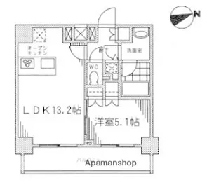 カスタリア門前仲町Ⅱ【10階】の間取り