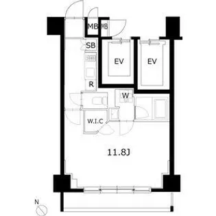 ケーディーエックスレジデンス豊洲【7階】の間取り