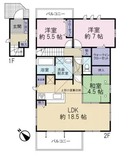 プレジオ瑞江【2階】の間取り