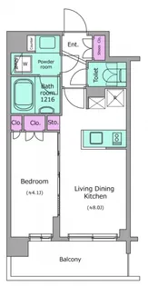 ドゥーエ菊川【3階】の間取り