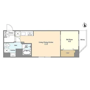 アルファコート東あずま【4階】の間取り