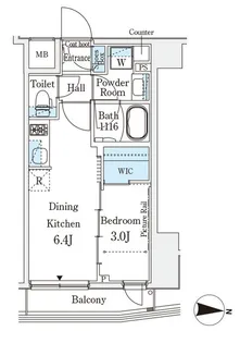 イプセ押上【4階】の間取り