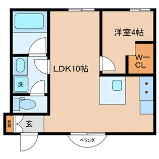 オプサス西新井【3階】の間取り