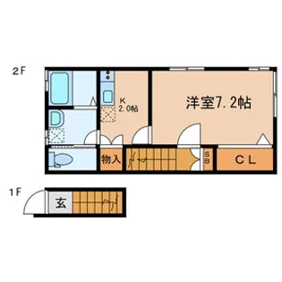 プランドルHORIKIRI【2階】の間取り