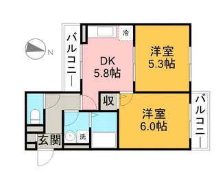 イースト パーク サイド【2階】の間取り