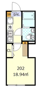 ルノン平井EAST【2階】の間取り