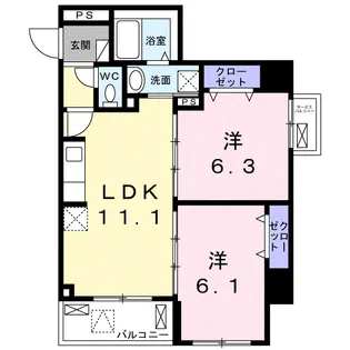 アンジュ【6階】の間取り