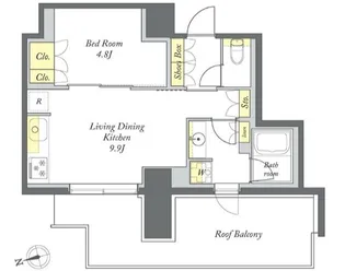 プライムメゾン清澄白河【7階】の間取り
