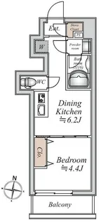 グランカーサ大島【9階】の間取り