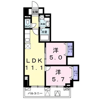 グラン ファム【4階】の間取り