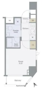 VERONA門前仲町LUSSO【6階】の間取り